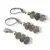 Set cercei cu agatatoare si pandantiv Labradorit discuri fatetate, 7-8mm