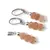 Set cercei cu agatatoare si pandantiv Piatra Lunii piersica discuri fatetate, 7mm