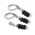 Set cercei cu agatatoare si pandantiv Turmalina neagra discuri fatetate, 5mm