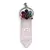 Pandantiv Cuart roz sabie cu 7 chakre floare, 65mm