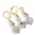Set Cercei si Pandantiv Cuart turmalinat sfere cu bumbi aurii, 6-10mm