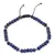 Bratara pe nod culisant Lapis Lazuli discuri fatetate cu sase bumbi de Argint 925, 5-6mm