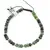 Bratara pe nod culisant Rubin in Zoisit discuri fatetate cu sase bumbi de Argint 925, 5-6mm