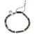 Bratara pe nod culisant Rubin in Zoisit discuri fatetate cu trei bumbi de Argint 925, 5-6mm