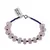 Bratara Cuart roz discuri fatetate 10mm si Lapis Lazuli discuri 3mm