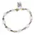Bratara Cristal de stanca neuniform 7-9mm, Opal albastru discuri fatetate 4mm si Sodalit tuburi cu bumbi aurii