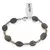 Bratara Iolith neuniform 10-12mm si discuri fatetate 3mm cu bumbi aurii