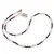 Colier Cuart roz sfere fatetate si Granat sfere, 3-4mm