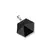 Pandantiv hexagonal onix negru 30mm