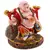 Statueta Feng Shui Buddha vesel pentru prosperitate cu Ru Yi si monede chinezesti, 24cm, imagine 2
