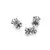 Accesoriu din Argint 925, model floare gravata, set 3 buc - 7,6x6,5mm, imagine 2