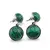 Cercei cu surub Malachit - model rotund, 30mm