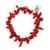 Bratara Coral rosu freeform pe elastic, 6-14mm
