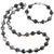 Set colier si bratara Agat alb cu negru sfere fatetate, 4-10mm
