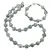 Set colier si bratara Agat de copac mat sfere, 4-10mm