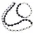 Set colier si bratara Goldstone albastru, Coral si Sodalit mat sfere cu element auriu, 4-8mm