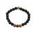 Bratara pe elastic Obsidian si Agat maro, 8mm
