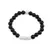 Bratara pe elastic Obsidian si Coral alb, 8mm
