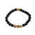 Bratara pe elastic Obsidian si Ochi de tigru galben, 8mm