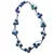 Colier confectionat manual pe snur Azurit mat sfere, 8mm