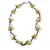 Colier confectionat manual pe snur cu Roca vulcanica aurie sfere, 8mm