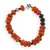 Bratara Cornalina, Granat si Agat discuri fatetate 7-8mm si Turmalina neagra sfere fatetate 3mm