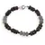 Bratara Granat si Labradorit discuri fatetate 7-8mm si Turmalina neagra sfere fatetate 3mm
