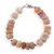 Bratara Opal roz discuri fatetate 10mm si bumbi argintii
