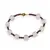 Bratara Cuart roz cuburi fatetate 8mm si Granat sfere 3mm