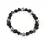 Bratara pe elastic cu Roca vulcanica, Jasp dalmatian si Onix negru mat sfere 8mm