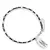 Bratara Turmalina neagra sfere fatetate 2mm si Cuart turmalina sfere fatetate 3mm cu argint 925