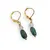 Cercei cu agatatoare Aventurin neregulat 9-10mm si Cristal de stanca sfere 4mm