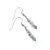Cercei cu agatatoare clasica Larimar sfere fatetate cu Argint 925, 4mm