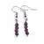 Cercei cu agatatoare mix Safir si Rubin, banuti fatetati 4mm