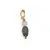Pandantiv Aventurin neregulat 9-10mm si Cristal de stanca sfere 4mm cu inox auriu