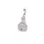 Pandantiv Cristal de stanca sfere fatetate 6-7mm si disc fatetat 12mm