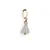 Pandantiv Fluorit triunghi 7-8mm si Cristal de stanca discuri fatetate 3mm cu inox auriu