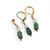 Set Cercei si Pandantiv Aventurin neregulat 9-10mm si Cristal de stanca sfere 4mm cu inox auriu