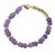 Bratara Ametist discuri fatetate 6mm si Peridot discuri 4mm cu bumbi aurii