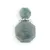 Pandantiv cristal natural Amazonit sticluta cu agatatoare argintie, model octogon - 3,5cm