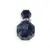 Pandantiv cristal natural Sodalit sticluta cu agatatoare argintie, model octogon - 3,5cm