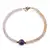 Bratara Citrin si Cuart roz discuri fatetate 4mm cu sfera fatetata de Ametist 8mm