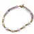 Bratara Cuart fumuriu discuri fatetate 4mm si Perle de cultura 5-6mm cu bumbi aurii