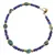 Bratara Lapis Lazuli discuri fatetate 3mm si Aventurin neregulat 5-7mm