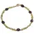 Bratara Peridot banuti 3-4mm si Granat neregulat 5-8mm cu bumbi aurii