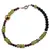 Bratara Peridot discuri fatetate 5mm cu Granat si Onix negru mat sfere 3-4mm