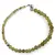 Bratara Peridot sfere cu bumb argintiu, 3-4mm