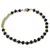 Bratara Turmalina neagra discuri fatetate 4-5mm si Peridot banuti 3-4mm cu bumbi aurii