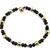 Bratara Turmalina neagra discuri fatetate cu elemente aurii, 4-5mm