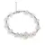 Bratara Acvamarin 3mm si Cuart roz discuri fatetate 8-12mm cu Argint 925